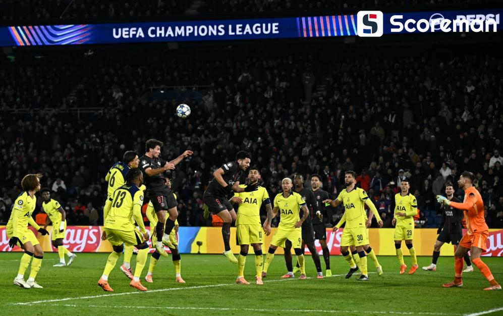 PSG, 토트넘 5-3 격파…비티냐 해트트릭